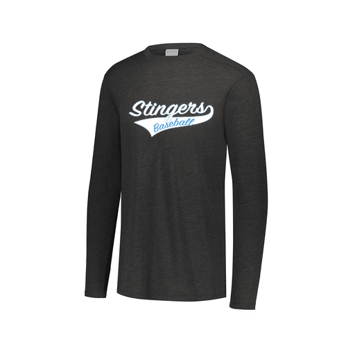 [FTLCUBBK-AXS-LOGO2] Decker Men's Tri-Blend T-Shirt - Long Sleeve (Adult XS, Black, Logo 2)