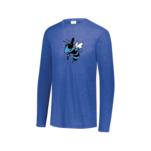 [FTLCUBRY-AXS-LOGO1] Decker Men's Tri-Blend T-Shirt - Long Sleeve (Adult XS, Royal, Logo 1)